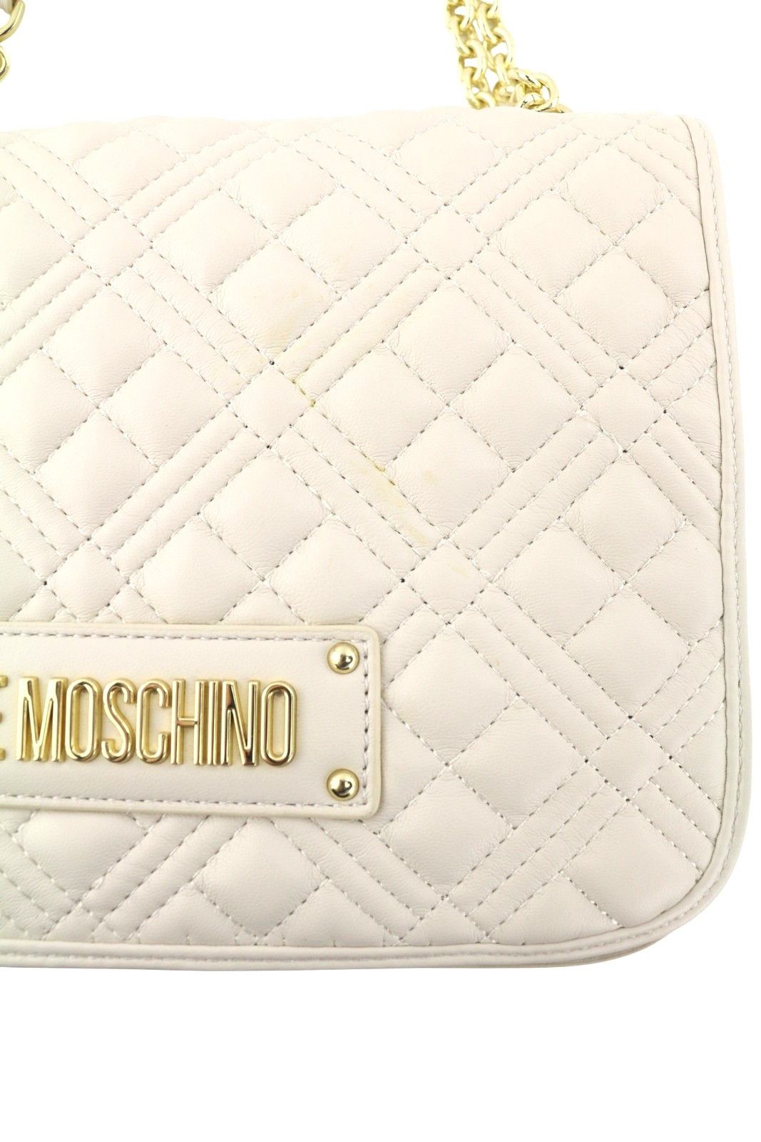 Love Moschino BORSA QUILTED PU AVORIO OS Beige Crossbody 87742 Size ONE SIZE - 10 Thumbnail
