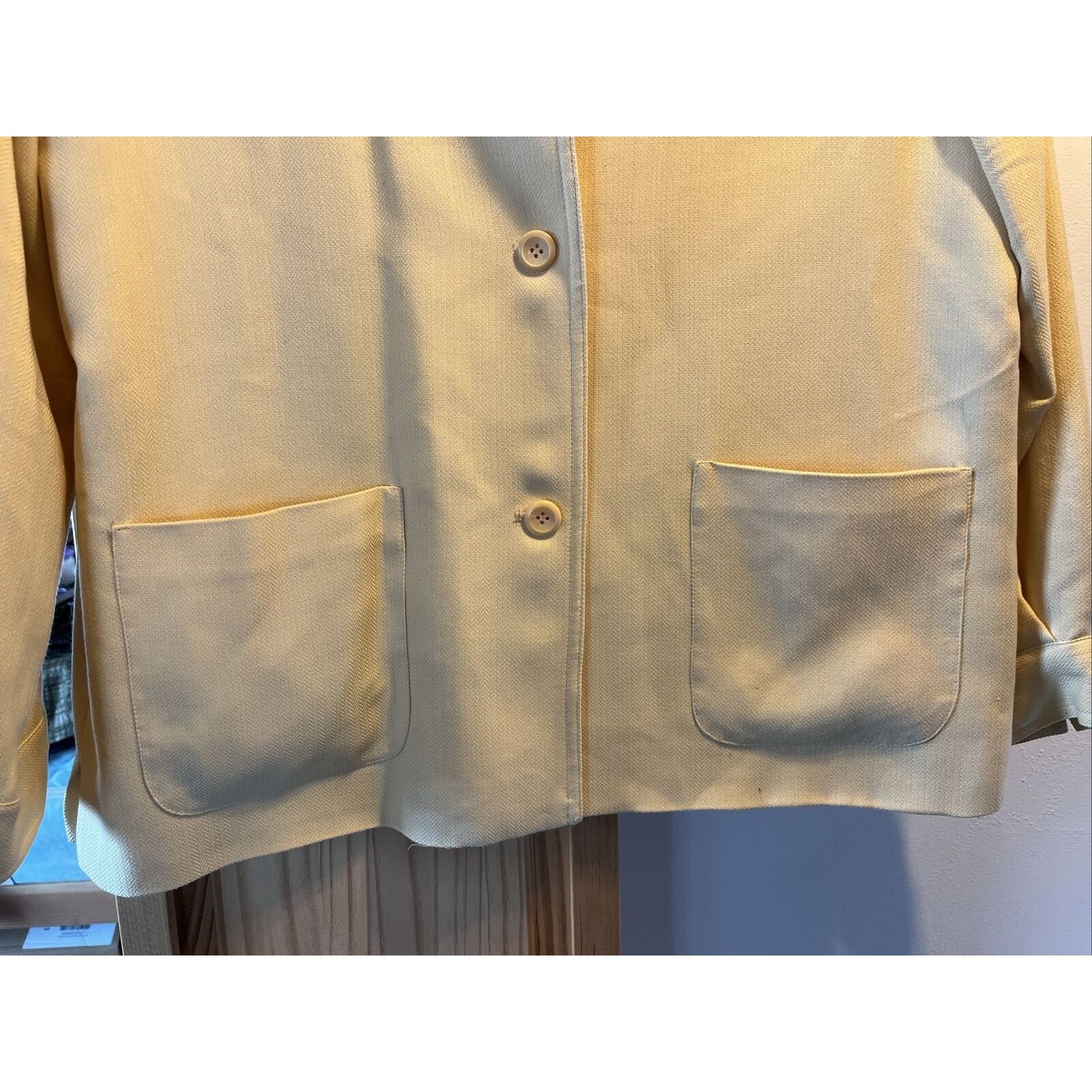 Pendleton Pendleton Womens 14 Wool Silk Blend yellow Dress Suit Blazer Size XL / US 12-14 / IT 48-50 - 10 Thumbnail