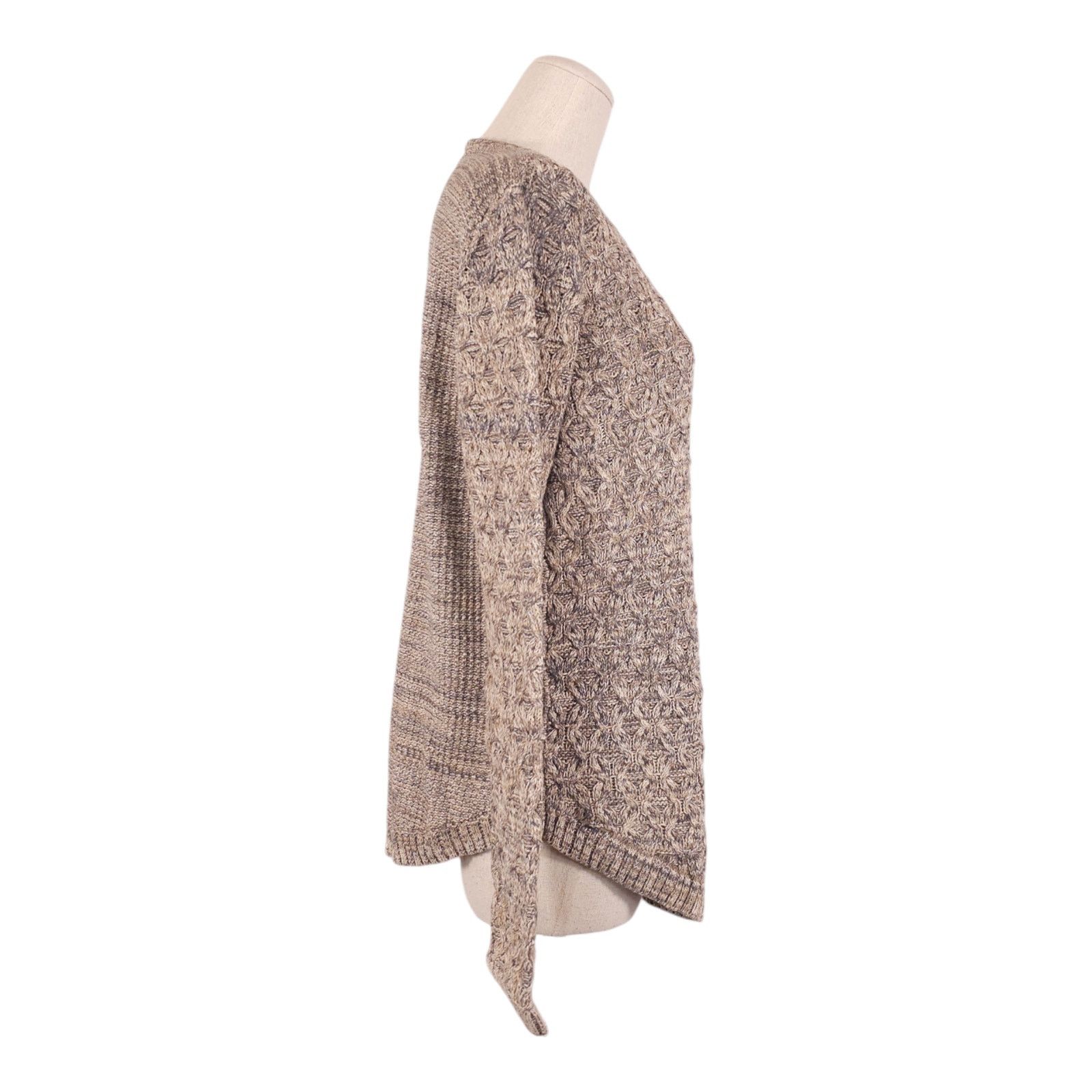 Other Jeanne Pierre Knit Cotton Sweater Beige Gray Sz Large Size L / US 10 / IT 46 - 4 Thumbnail