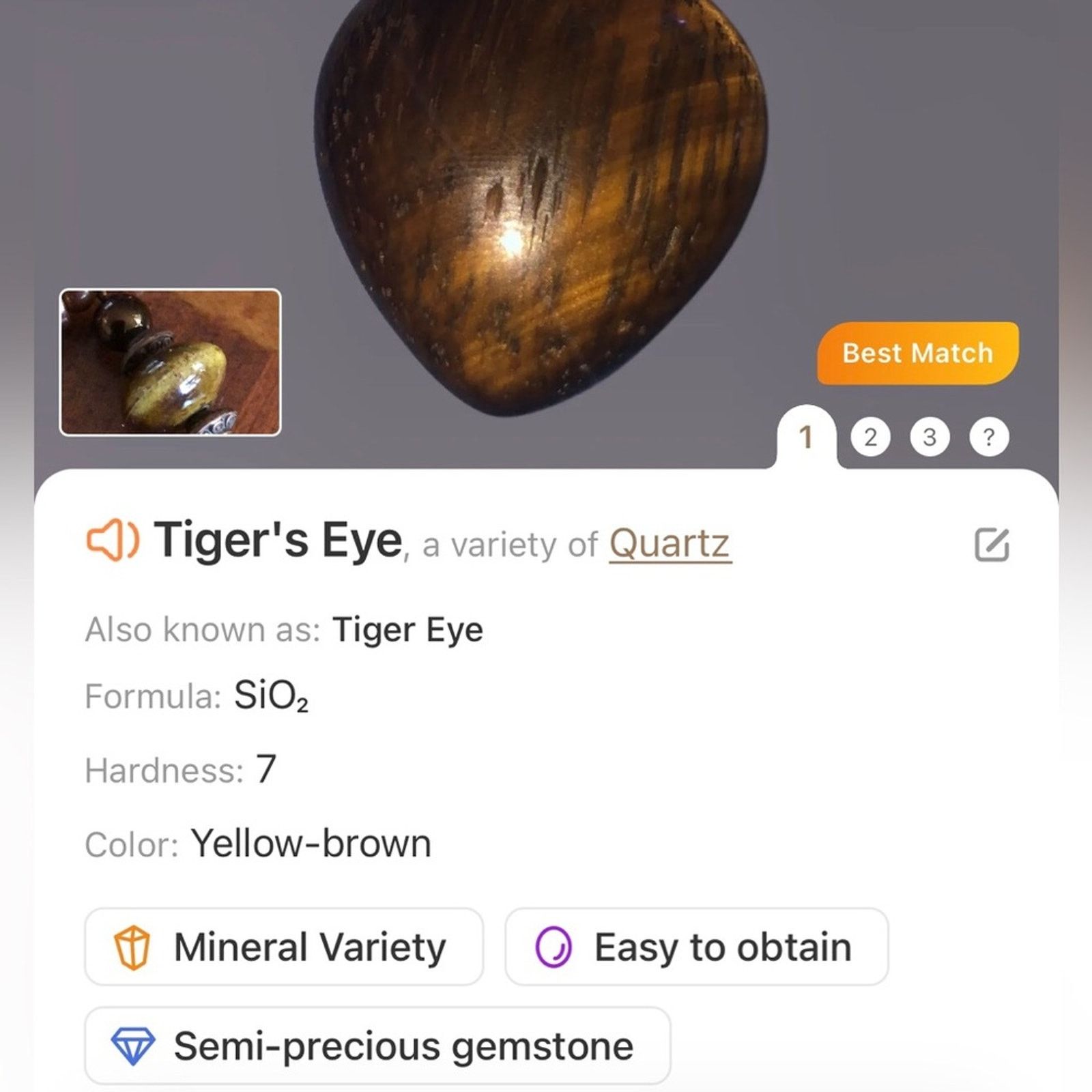Handmade Handcrafted Tiger eye howlite stone genuine pearl necklace Size ONE SIZE - 11 Thumbnail