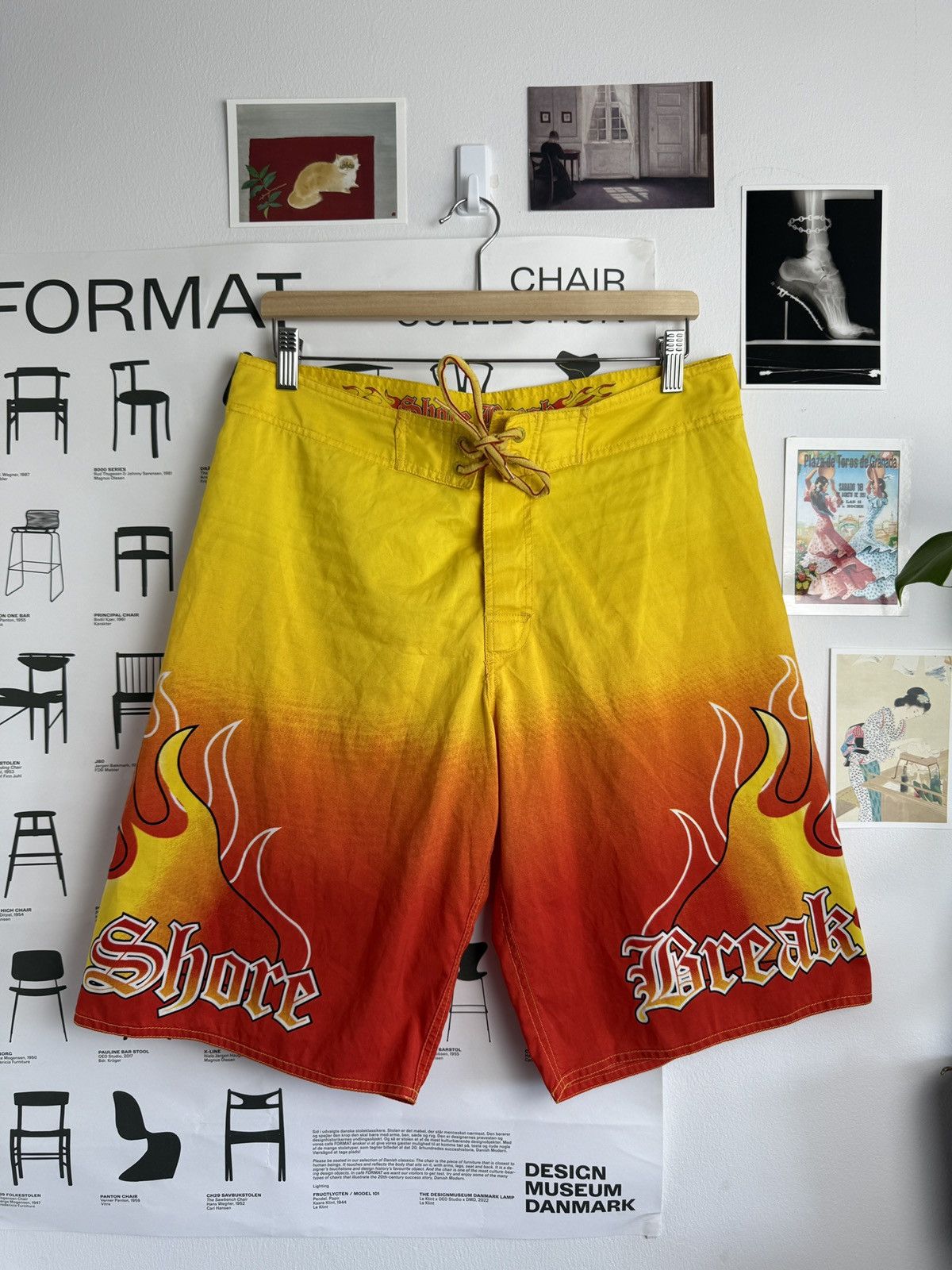 Other Vintage y2k baggy flame printed jnco style shorts S skate 90s Size US 30 / EU 46 - 1 Thumbnail