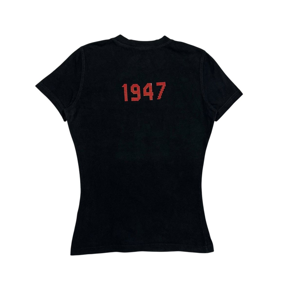 Dior Vtg🔥2003 Christian Dior J’ADORE Big Logo Red Black Studs Tee Size XS / US 0-2 / IT 36-38 - 2 Thumbnail