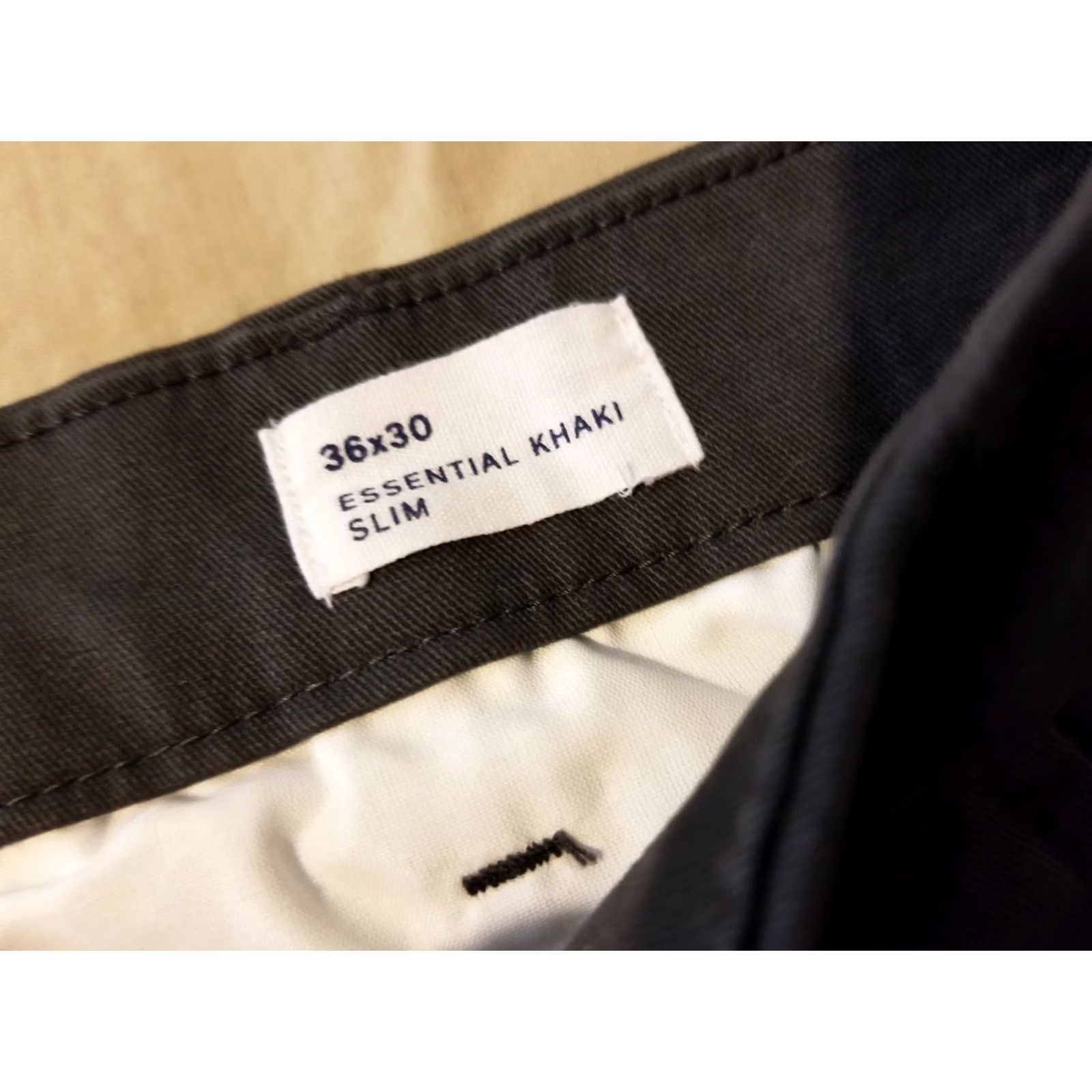 Gap Mens Gap Khaki Dress Pants 36x30 38x30 Gray Slack Chino Trouser Black Size US 36 / EU 52 - 4 Thumbnail
