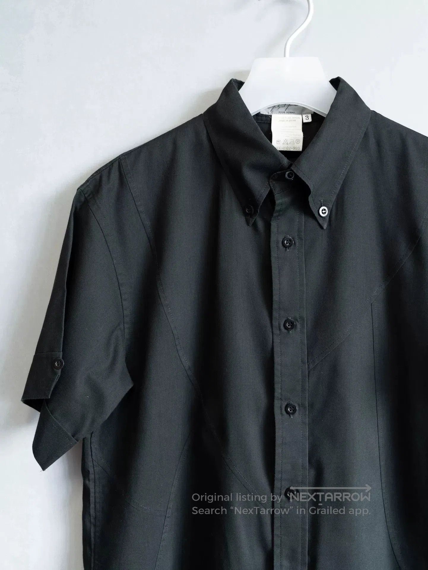 Yohji Yamamoto Yohji Yamamoto Black Short Sleeve Shirt. Size US M / EU 48-50 / 2 - 5 Thumbnail