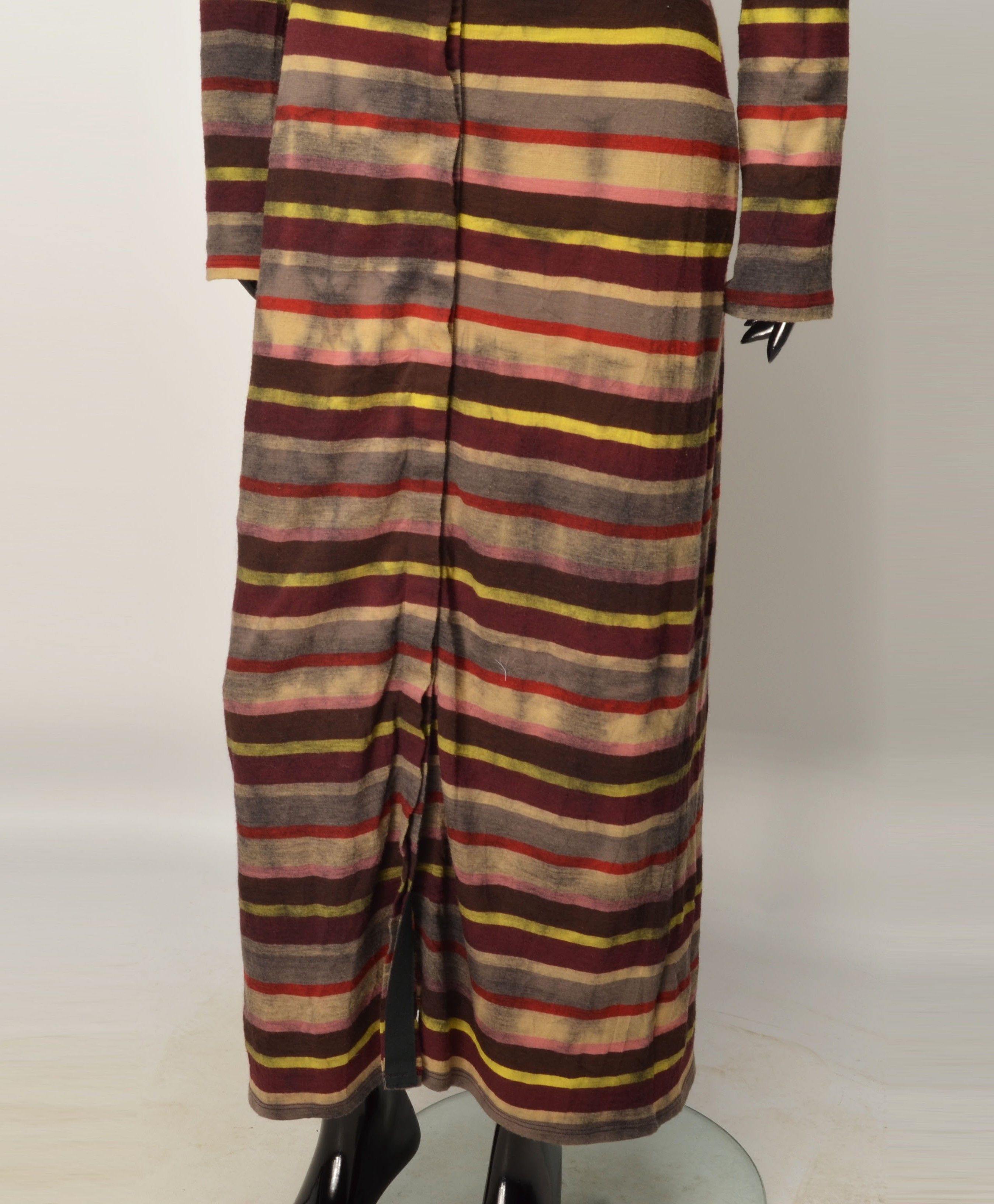 Krizia Vintage Krizia Striped Wool Blend Long Sleeve Maxi Dress Size M / US 6-8 / IT 42-44 - 3 Thumbnail