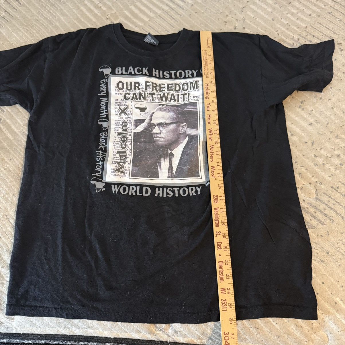 Other Vintage Black History Month Malcom X T Shirt BHM Size US XL / EU 56 / 4 - 7 Thumbnail