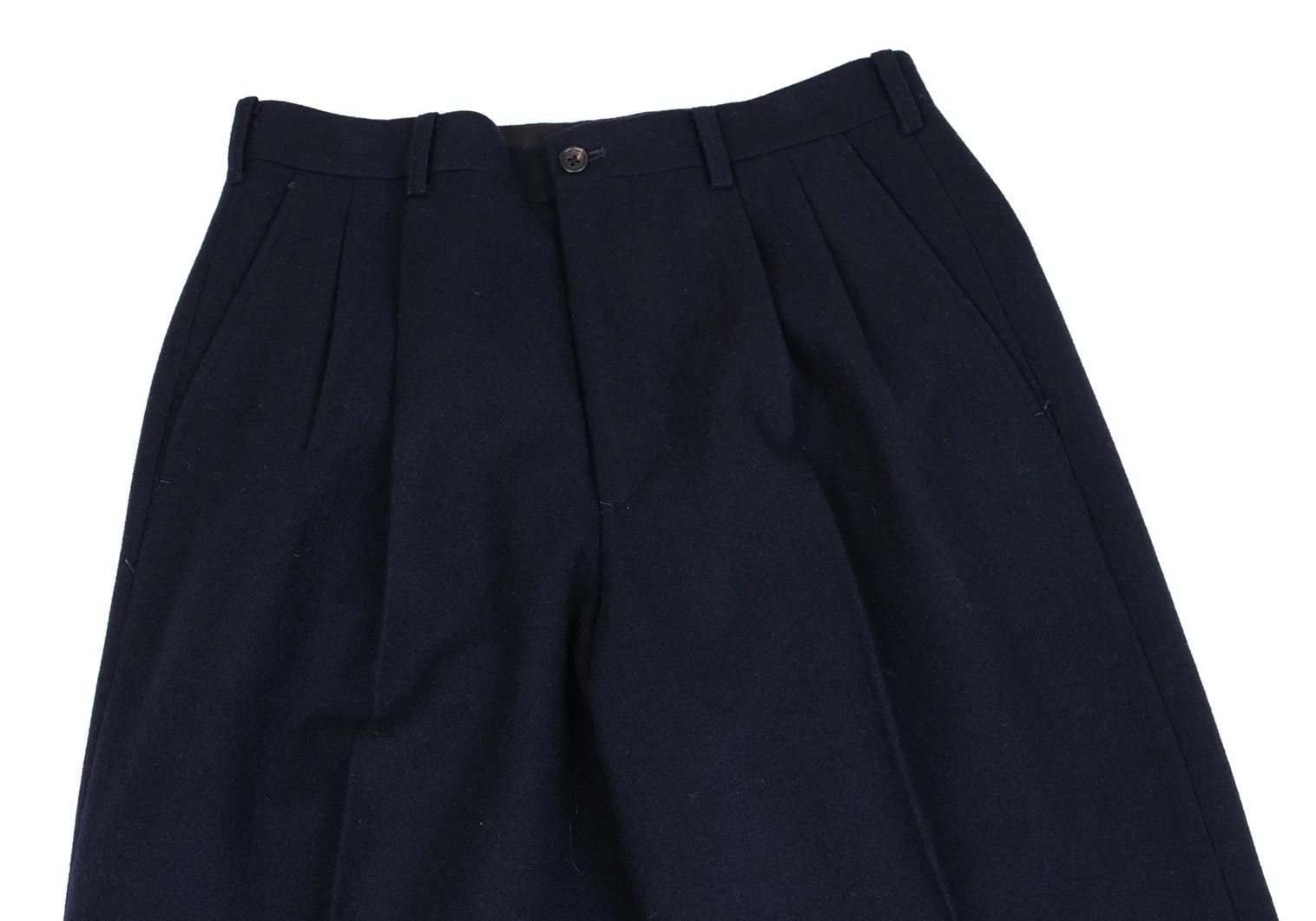 Yohji Yamamoto Yohji Yamamoto Wool Tapered Pants Navy S Size US 30 / EU 46 - 2 Thumbnail