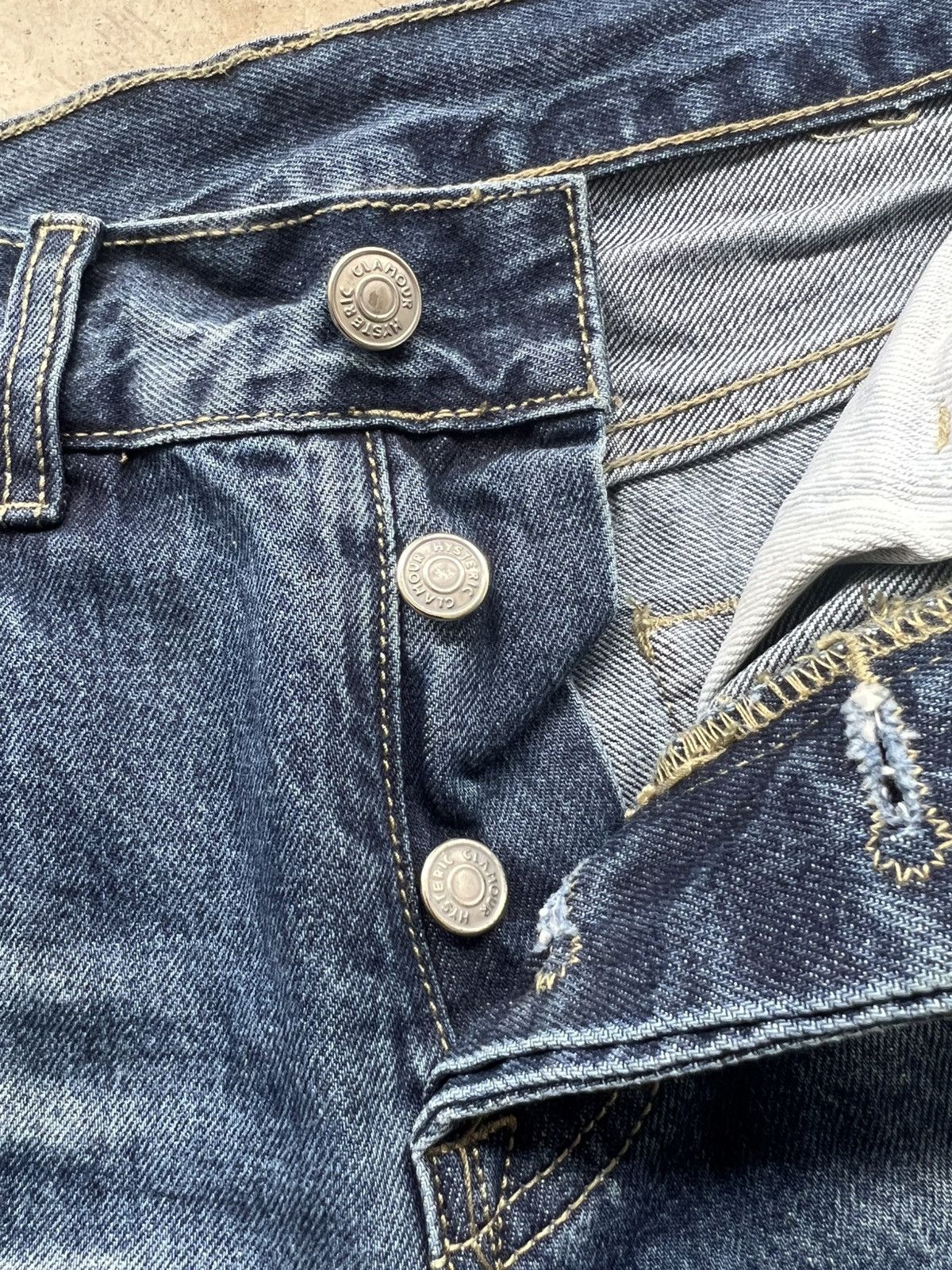 Hysteric Glamour Hysteric Glamour Fade Studded Punk Distressed Jeans Size US 30 / EU 46 - 10 Thumbnail