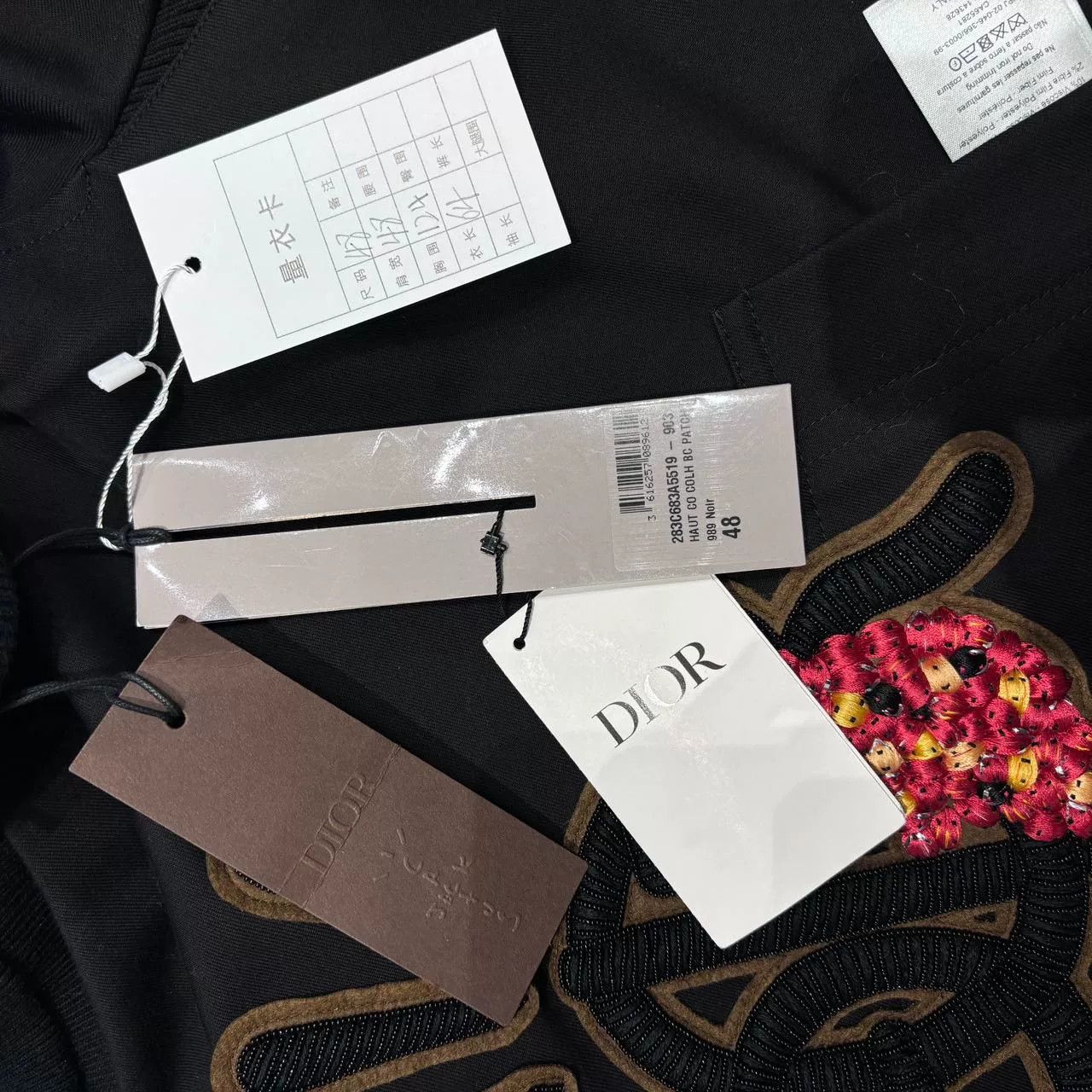 Dior dior x travis scott black embroidered sweatshirt Size US L / EU 52-54 / 3 - 4 Thumbnail