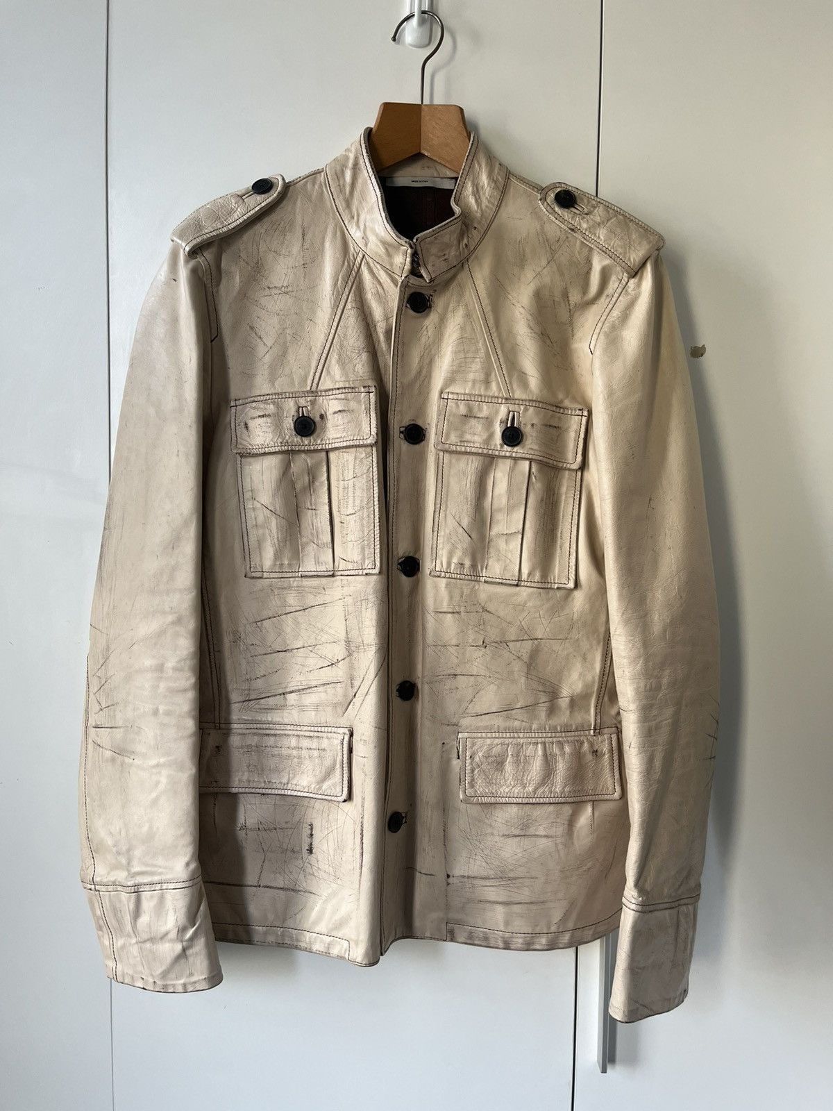 Yves Saint Laurent 2002ss Tomford Era YSL distressed jacket Size US L / EU 52-54 / 3 - 2 Thumbnail