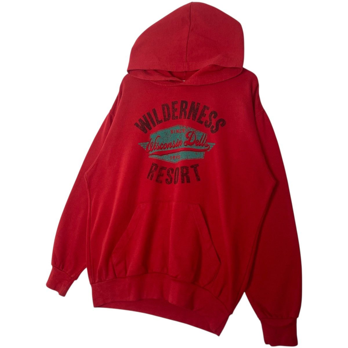 Vintage Vintage Mv Sport Red Hoodie Sweater Pullover Jumper Size L Size US L / EU 52-54 / 3 - 2 Thumbnail