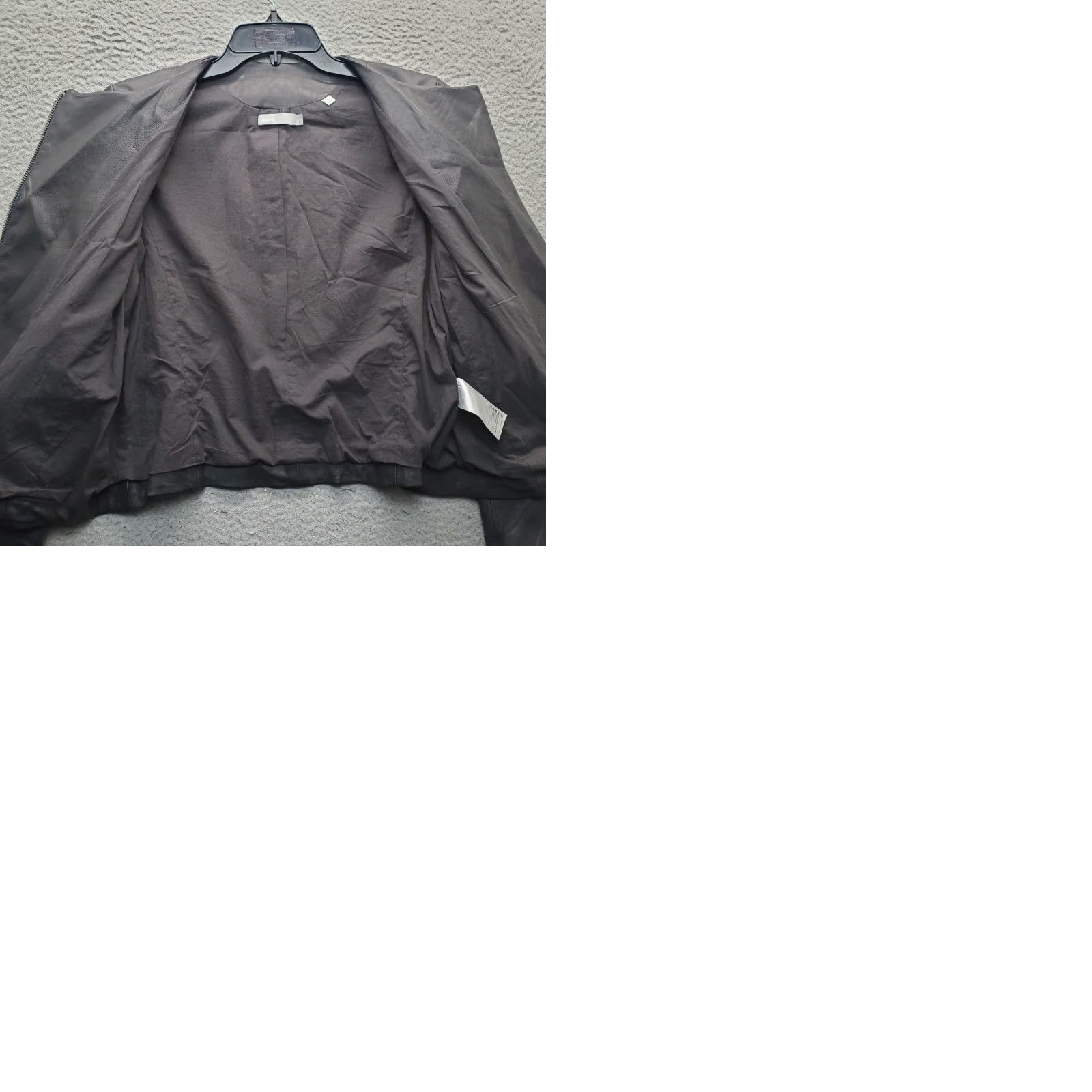 Vince Vince Biker Jacket Women Large Black Faux Leather Lined Slit Sleeve Zip Clipside Clip Zip Biker Jacket Women Size L Size L / US 10 / IT 46 - 9 Thumbnail
