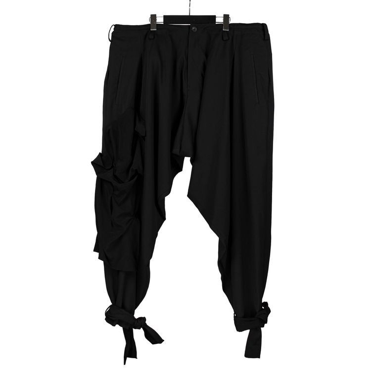 Yohji Yamamoto Yohji Yamamoto Pour Homme - Patch hem twist Draped Pants Size US 30 / EU 46 - 1 Thumbnail