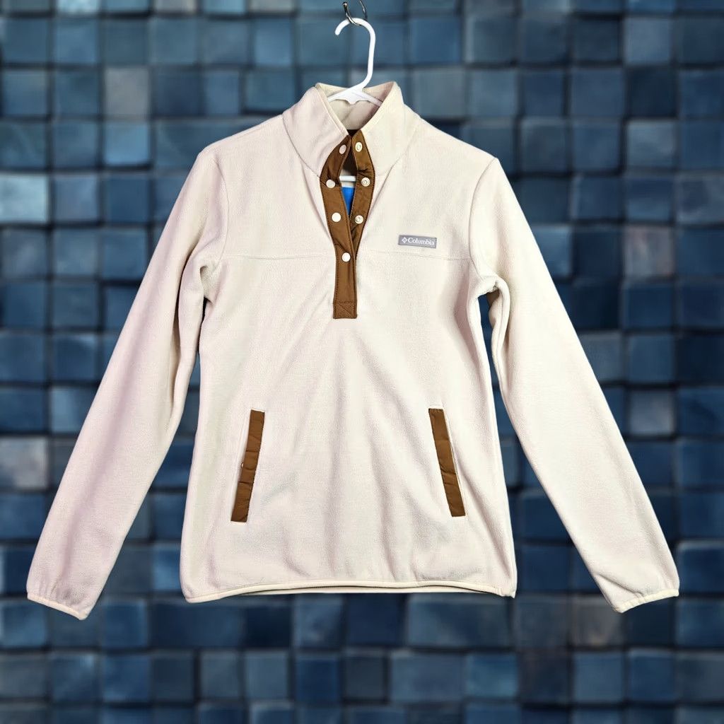 Vintage Columbia Women Jacket Fleece Pullover Outdoor Ivory XS Small Size XS / US 0-2 / IT 36-38 - 1 Thumbnail