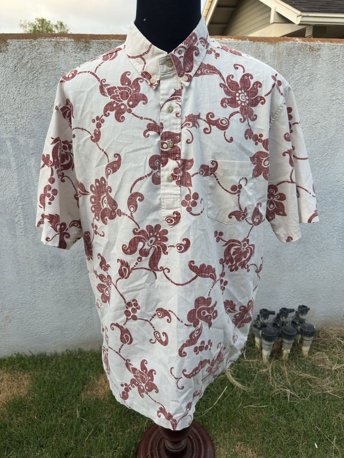 Reyn Spooner Reyn Spooner Hawaiian Print Red/White 3/4 Button Men's XXL Size US XXL / EU 58 / 5 - 1 Thumbnail