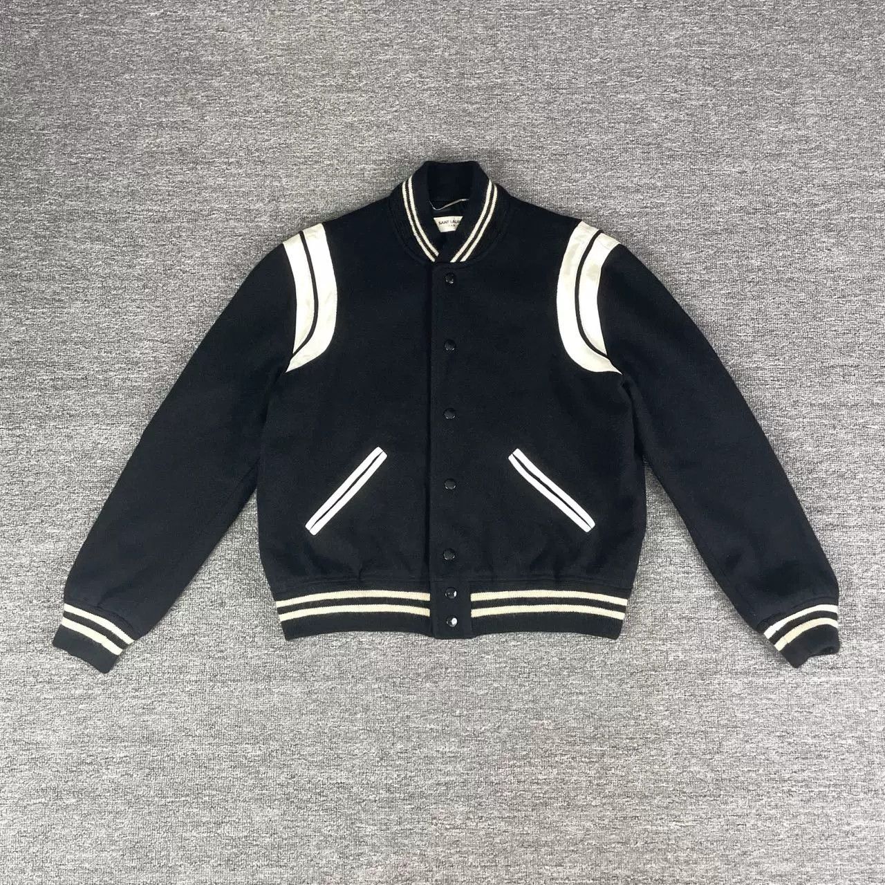 Saint Laurent Paris Saint Laurent Paris Spliced Baseball Jacket Size US M / EU 48-50 / 2 - 1 Thumbnail