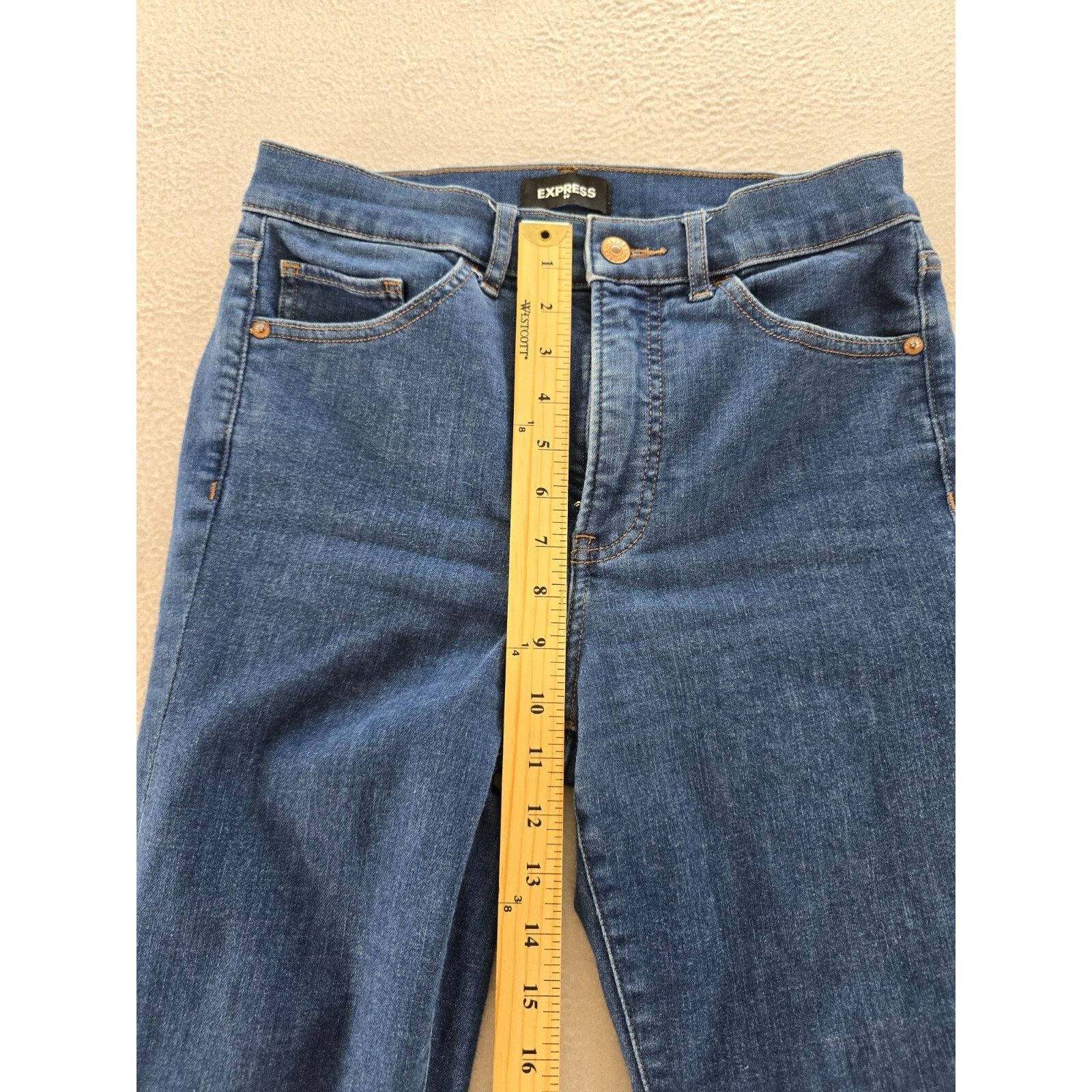 Express Express Jeans Womens Size 4R Blue Denim High Rise Skinny Size 27" / US 4 / IT 40 - 3 Thumbnail