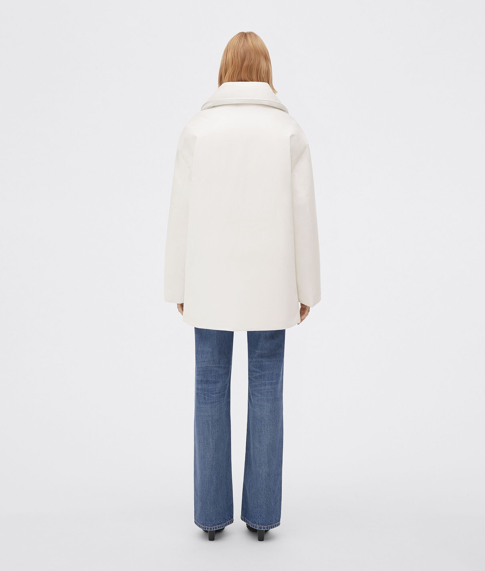 Bottega Veneta o1loc1c0824 717001 Frosted Poplin Puffer Jacket in White Size S / US 4 / IT 40 - 2 Thumbnail