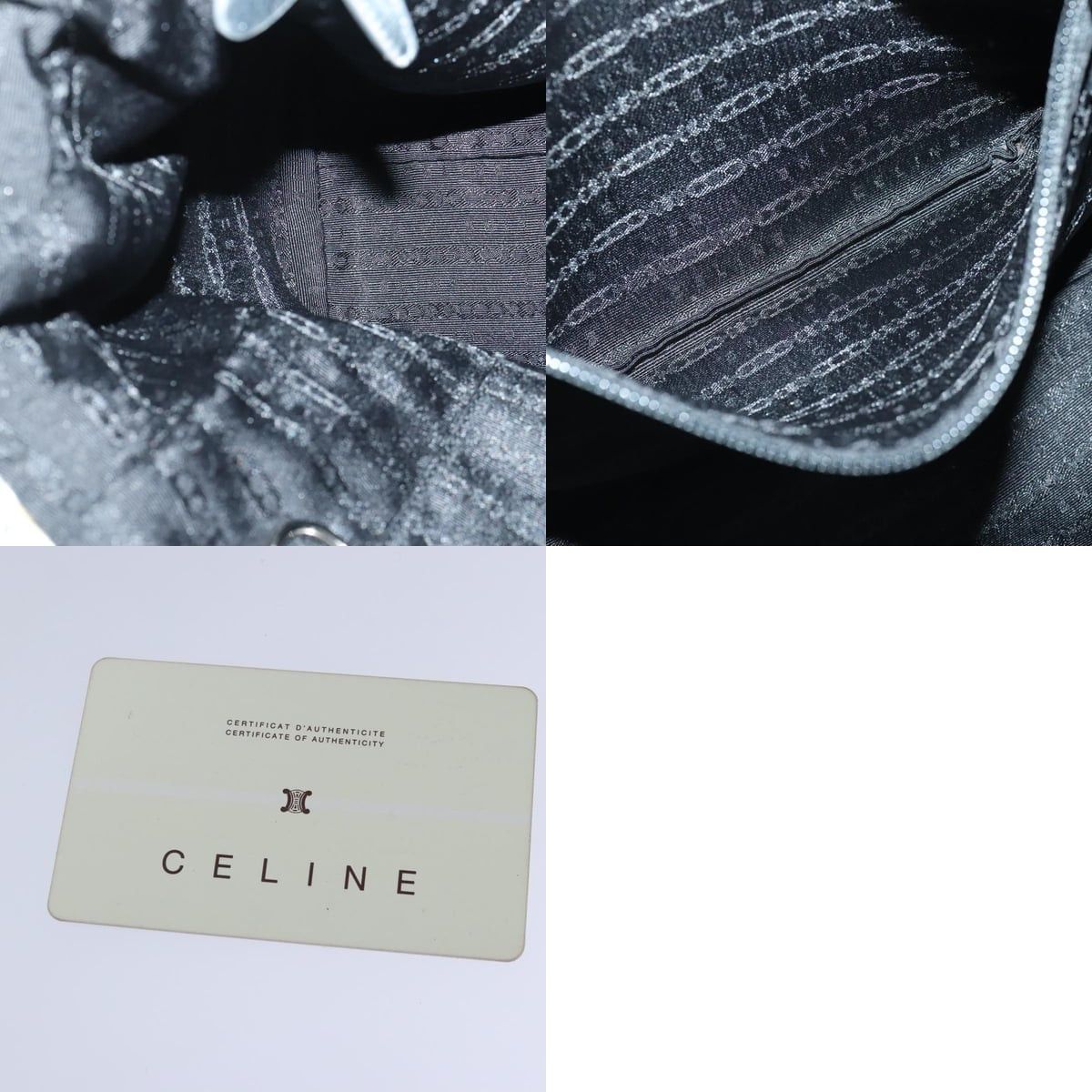 Celine CELINE Tote Bag Leather Silver Size ONE SIZE - 12 Thumbnail