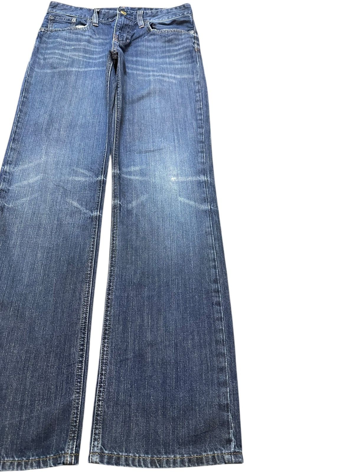 Polo Ralph Lauren Vintage Polo Ralph Lauren Blue Wash Whiskers Denim Size US 29 - 4 Thumbnail