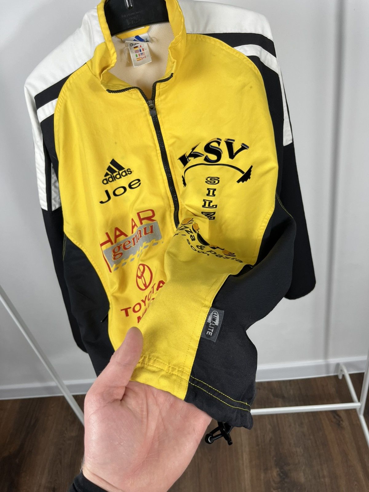Adidas Vintage Adidas Yellow Black Team Zip Up Jacket Size US M / EU 48-50 / 2 - 10 Thumbnail