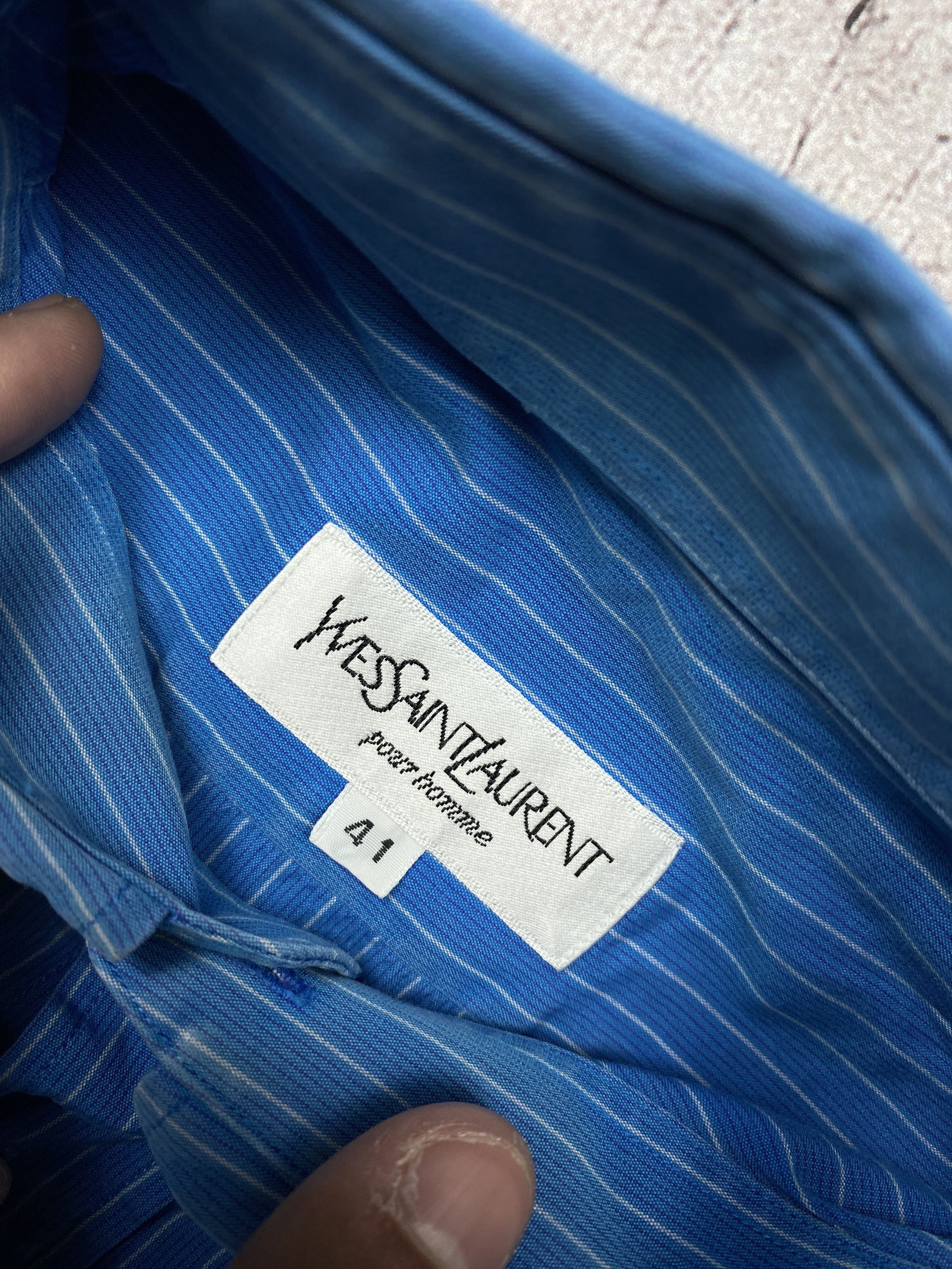 Yves Saint Laurent Yves Saint Laurent Vintage Mens Short Sleeve Shirt YSL Size US XL / EU 56 / 4 - 3 Thumbnail