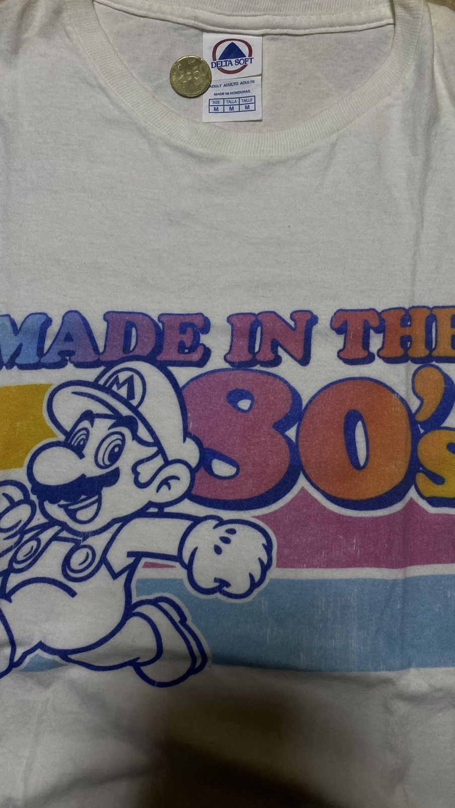 Delta × Vintage Mario - Made In The 80's Tee Size US M / EU 48-50 / 2 - 4 Thumbnail