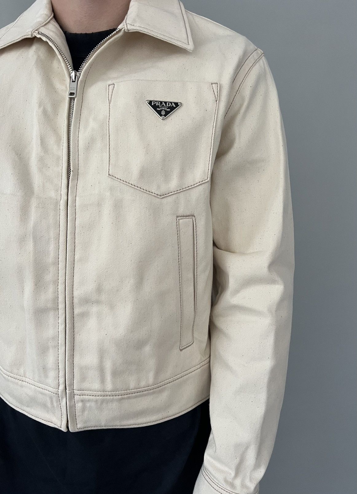 Prada Prada Bull Denim Blouson Jacket Size US S / EU 44-46 / 1 - 7 Thumbnail