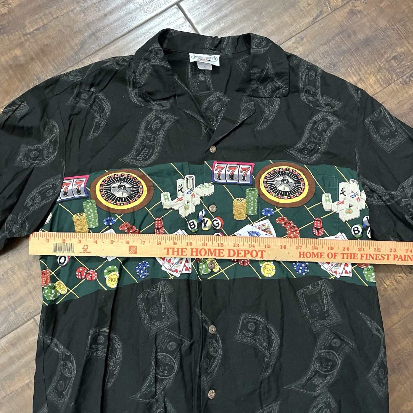 Vintage VINTAGE Pacific Legend Hawaiian Shirt Mens XL Black Card Poker Casino Gamble Shirt Size US XL / EU 56 / 4 - 5 Thumbnail