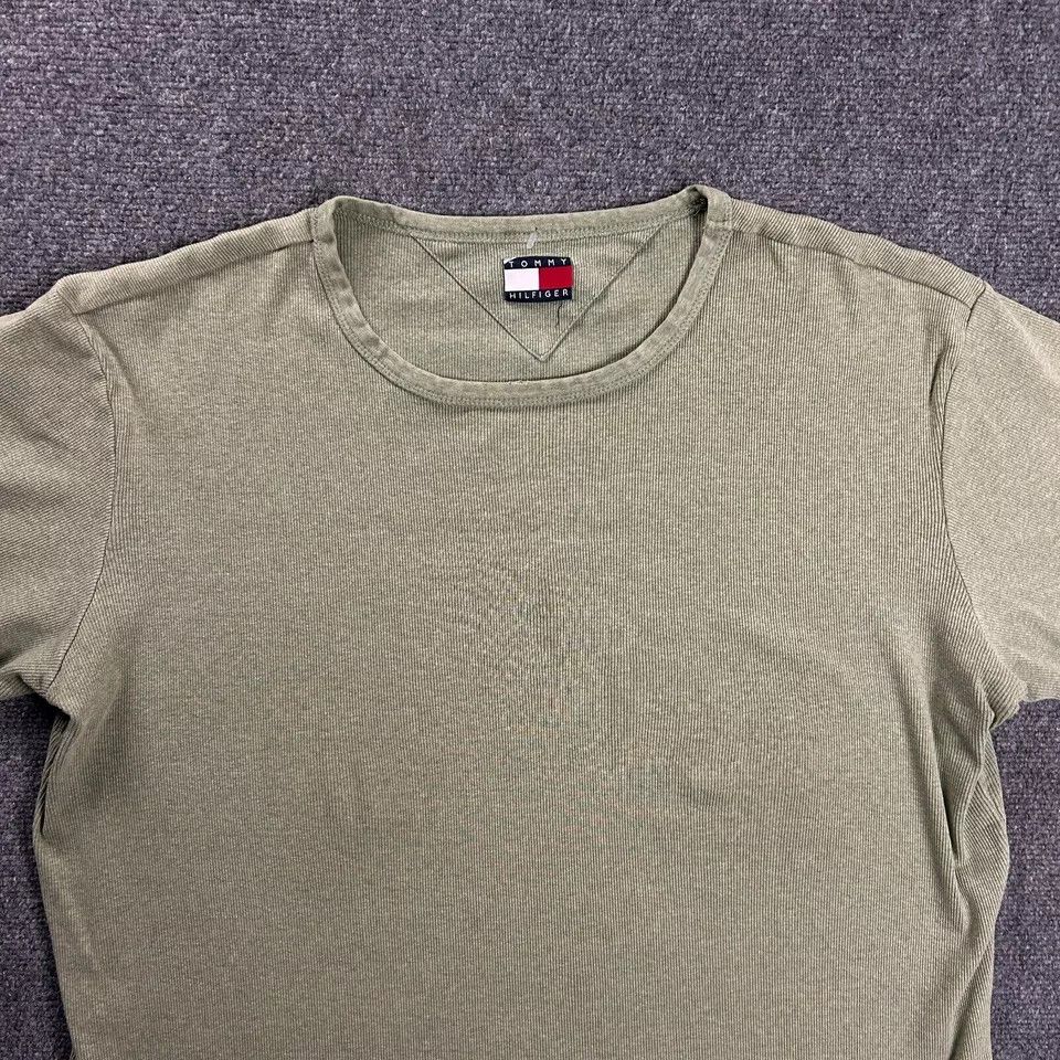Tommy Hilfiger × Vintage Vintage Tommy Hilfiger Shirt Mens 2XL Green Y2K Cotton Size US XXL / EU 58 / 5 - 2 Thumbnail