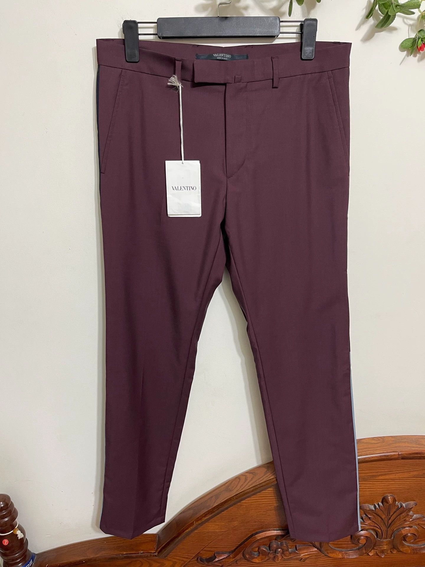 Valentino Red Slim-Fit Casual Pants Size 28 Size US 28 / EU 44 - 1 Thumbnail