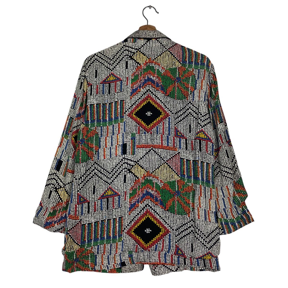 Japanese Brand 🔥Vintage Pleated Design Jacket Platinum Usa Mix Colour Size US M / EU 48-50 / 2 - 8 Thumbnail