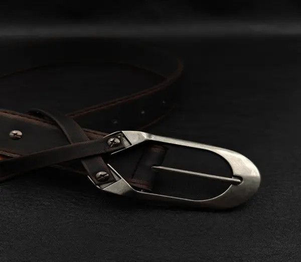 Other Premium Leather Belt with Unique Buckle Size ONE SIZE - 3 Thumbnail