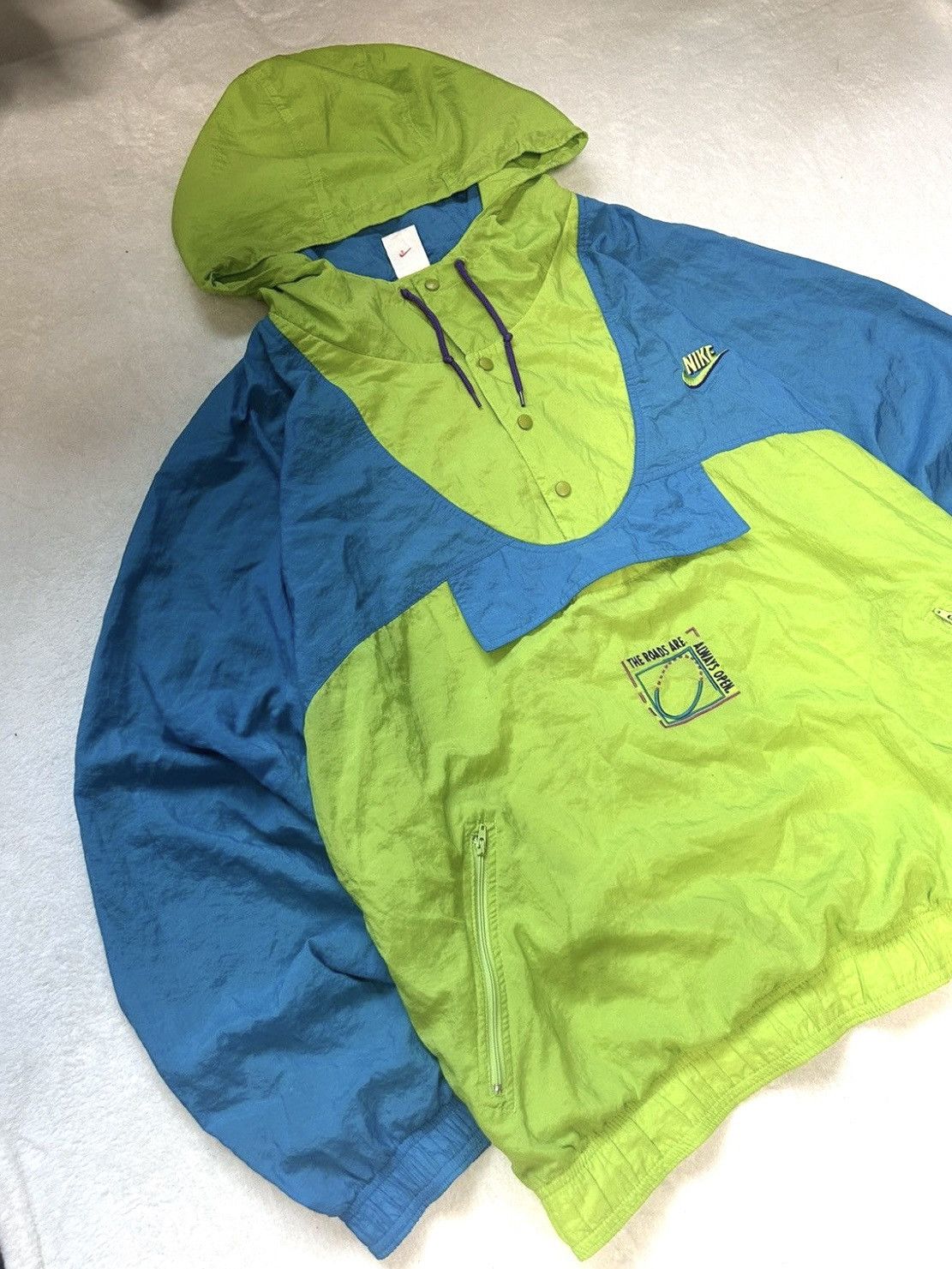 Nike × Streetwear × Vintage 90s Nike Vintage Nylon Anorak