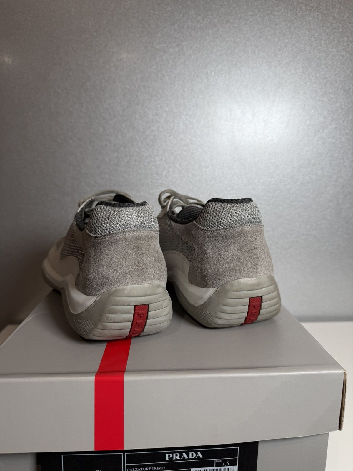 Prada Prada America’s Cup Grey Mens Low Top Size US 9.5 / EU 42-43 - 3 Thumbnail