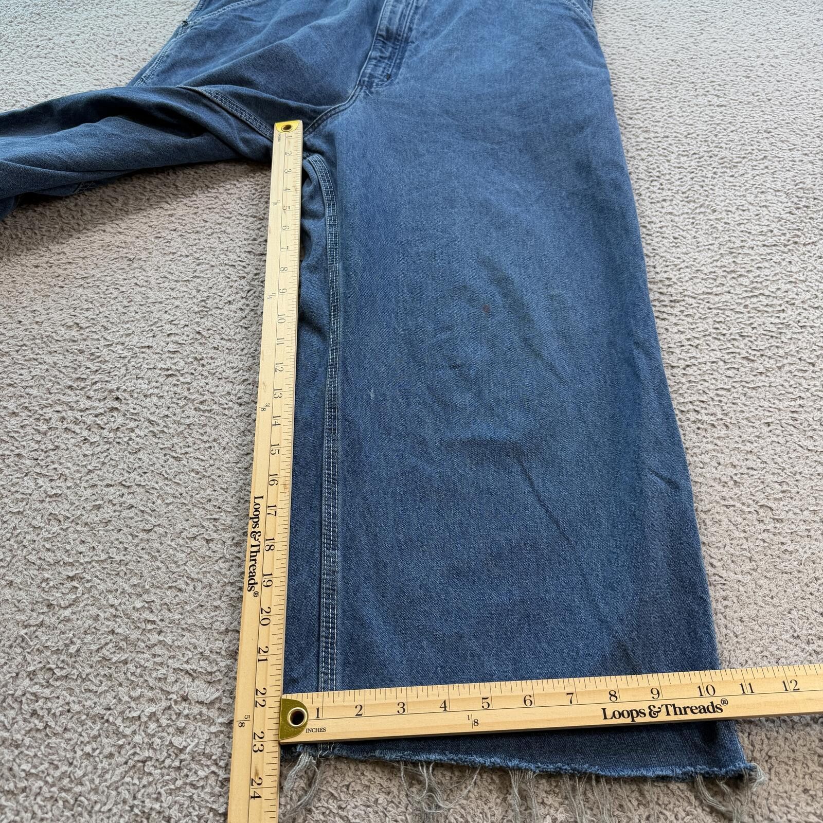 Carhartt Vintage Y2K Carhartt Denim Overalls Wide Leg Carpenter 38x30 Size US 38 / EU 54 - 5 Thumbnail