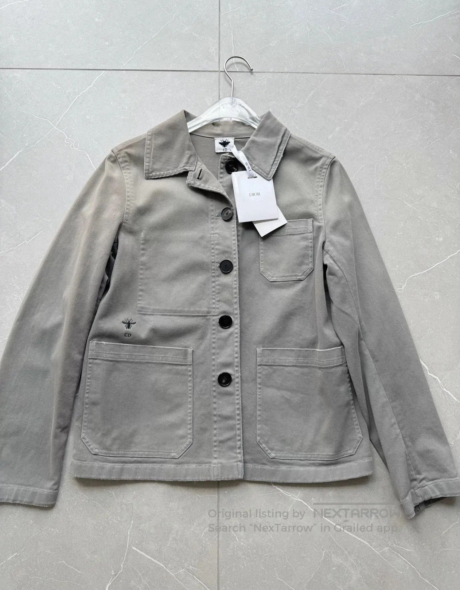Dior Dior Gray Pocket Long-Sleeve Blazer. Size XXS / US 00 / IT 34 - 1 Thumbnail