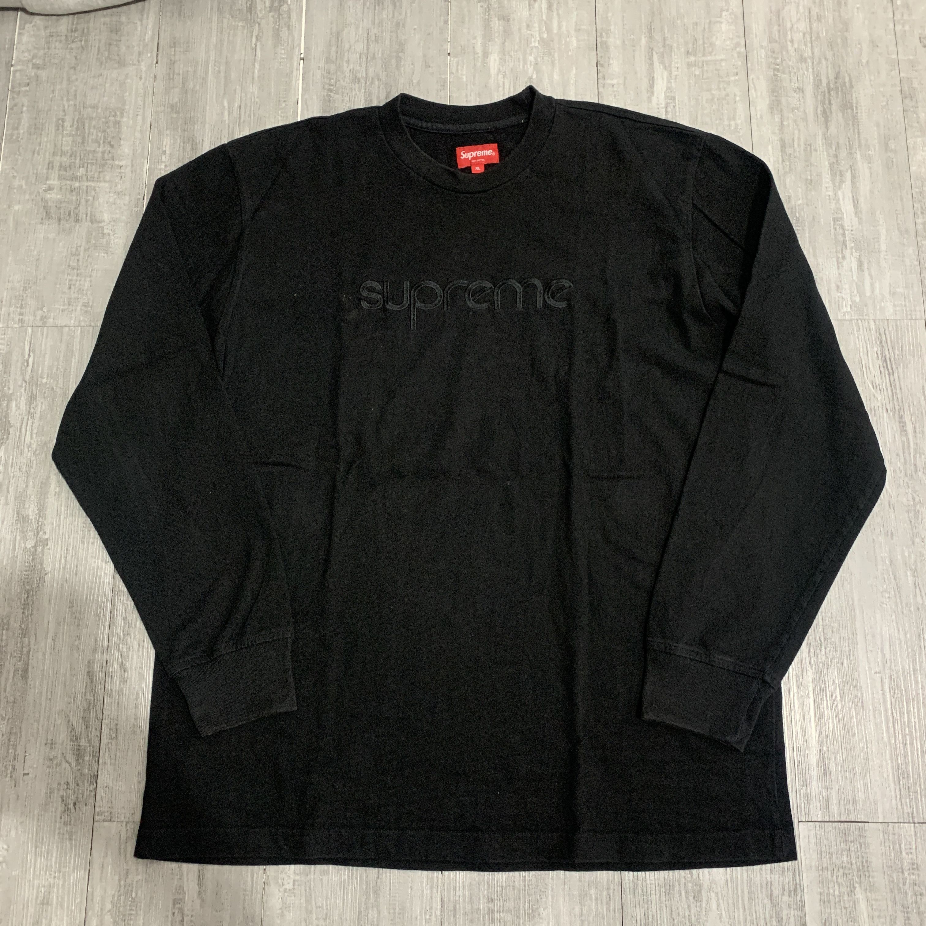 Supreme × Vintage Supreme Embroidered Logo Longsleeve Sweatshirt Size US XL / EU 56 / 4 - 1 Thumbnail