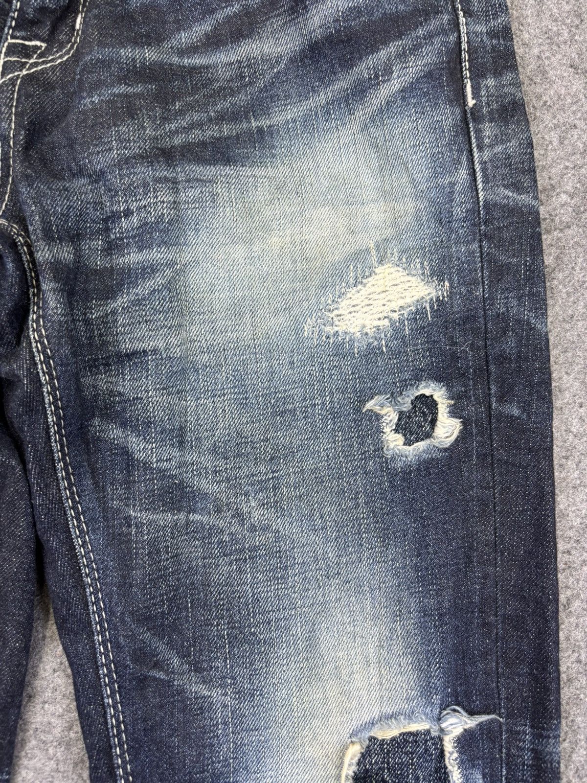 GOSTAR DE FUGA 💥Very Rare💥Archival Fuga Heavy Art Distressed Denim K7 Size US 30 / EU 46 - 8 Thumbnail