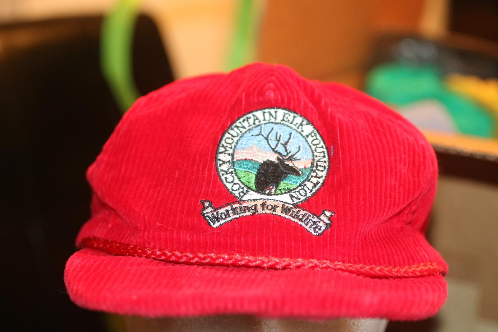 MLB Vintage Red Corduroy Strapback Hat Moose Mountain Elk Lodge Size ONE SIZE - 1 Thumbnail