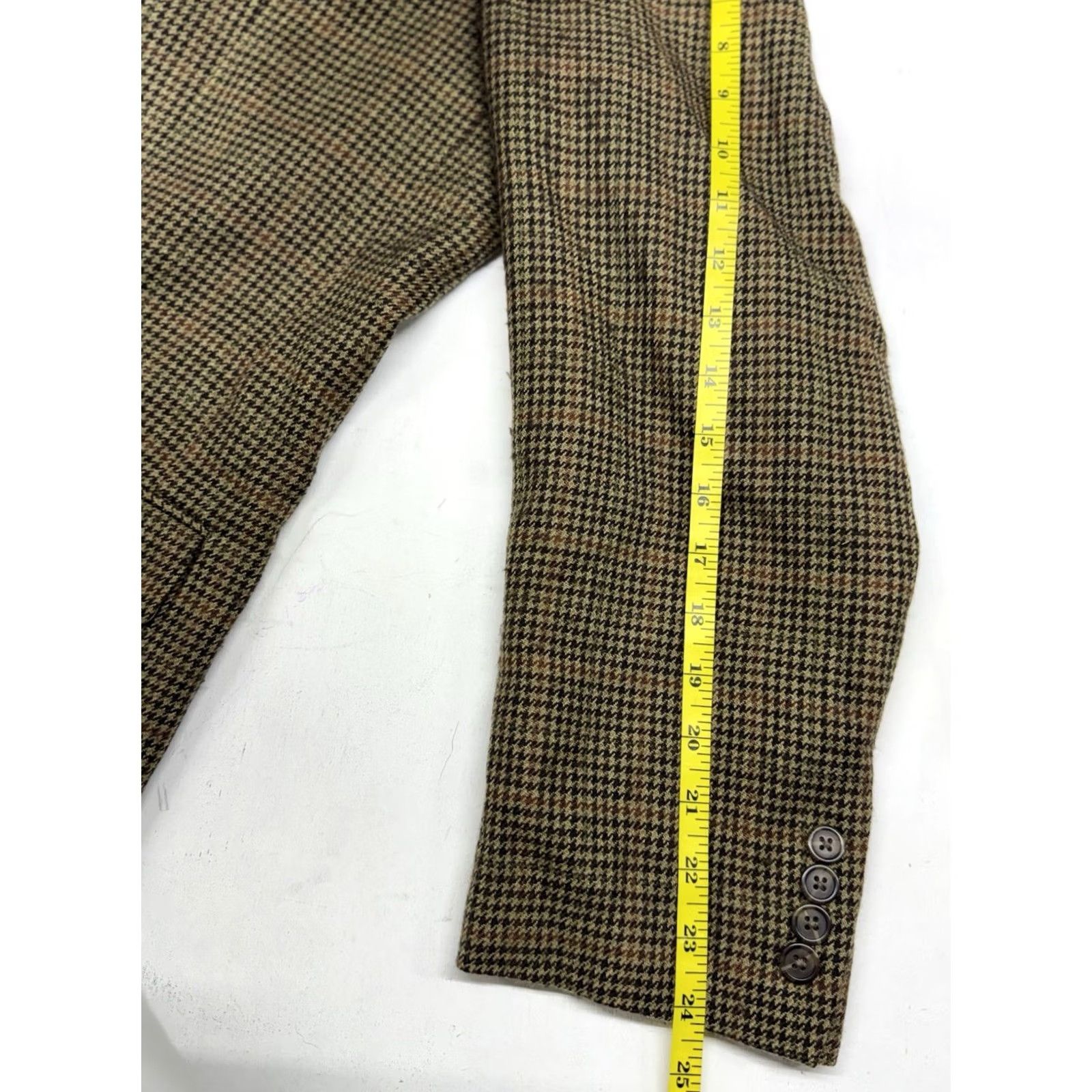 Ralph Lauren Lauren Ralph Lauren 100% Lambswool Houndstooth Sport Jacket Coat Men 44L Vintage Size US S / EU 44-46 / 1 - 6 Thumbnail