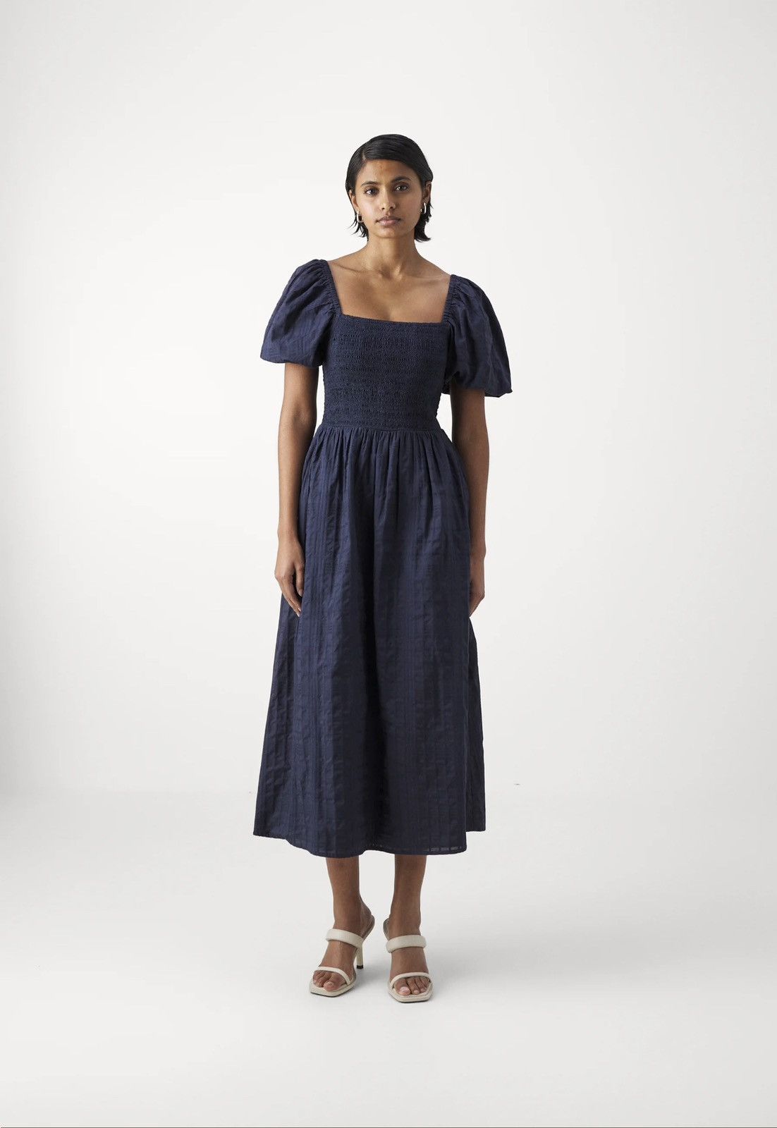 Barbour New Barbour Marcy Midi Dress - Navy size 10 Size M / US 6-8 / IT 42-44 - 7 Thumbnail