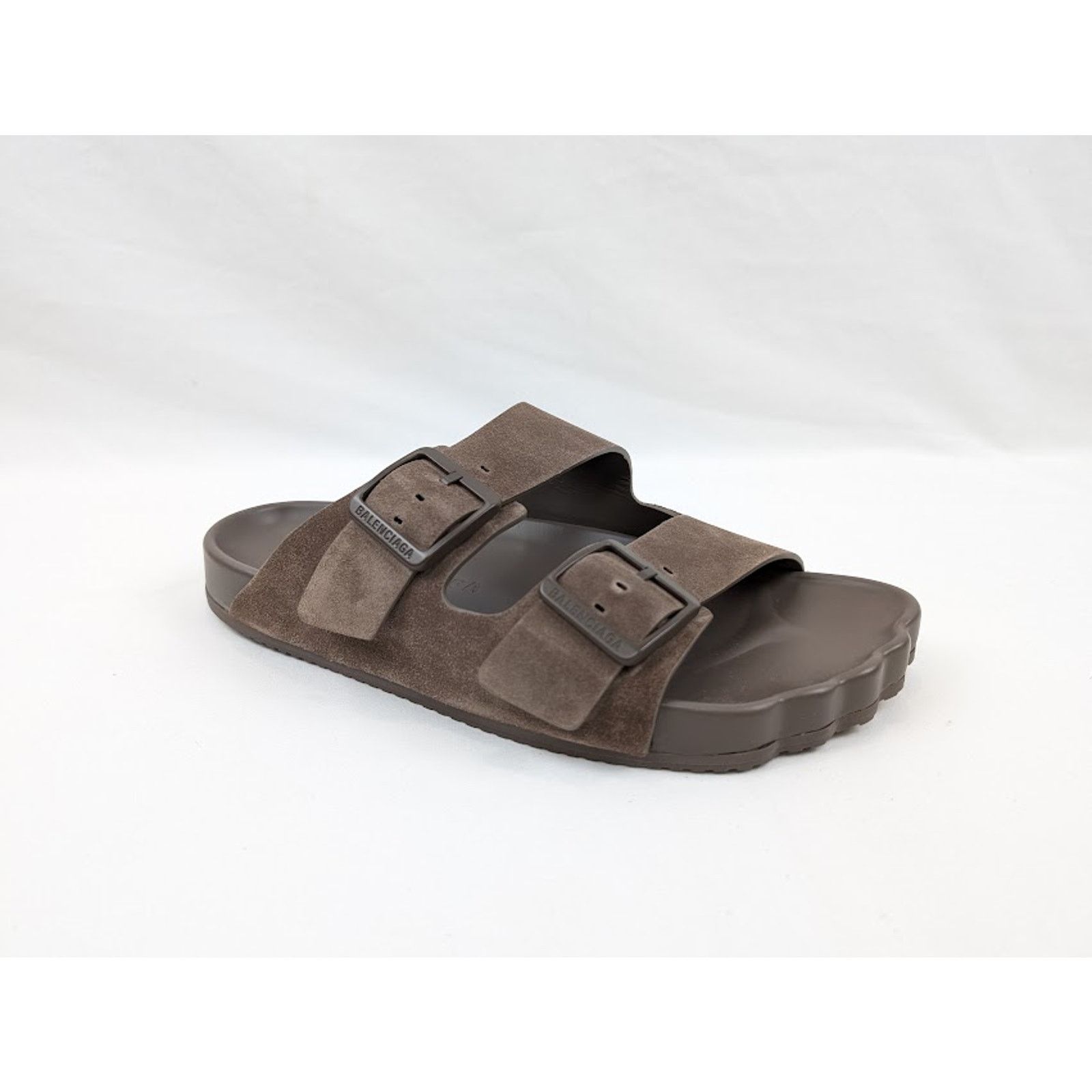 Balenciaga o1rshd1 Q:2 / Sunday Suede Sandals in Cold Brown Size US 8 / EU 41 - 2 Thumbnail