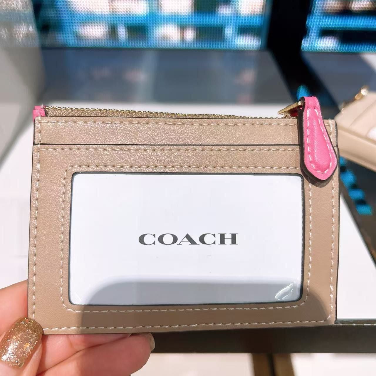 Coach Mini Skinny Id Case With Plaid Print CBL88 Size ONE SIZE - 3 Thumbnail