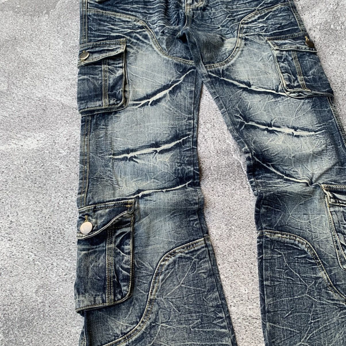 If Six Was Nine × Japanese Brand × Le Grande Bleu (L.G.B.) Lowbox Cargo multipocket Flare Denim Jeans Size US 31 - 4 Thumbnail