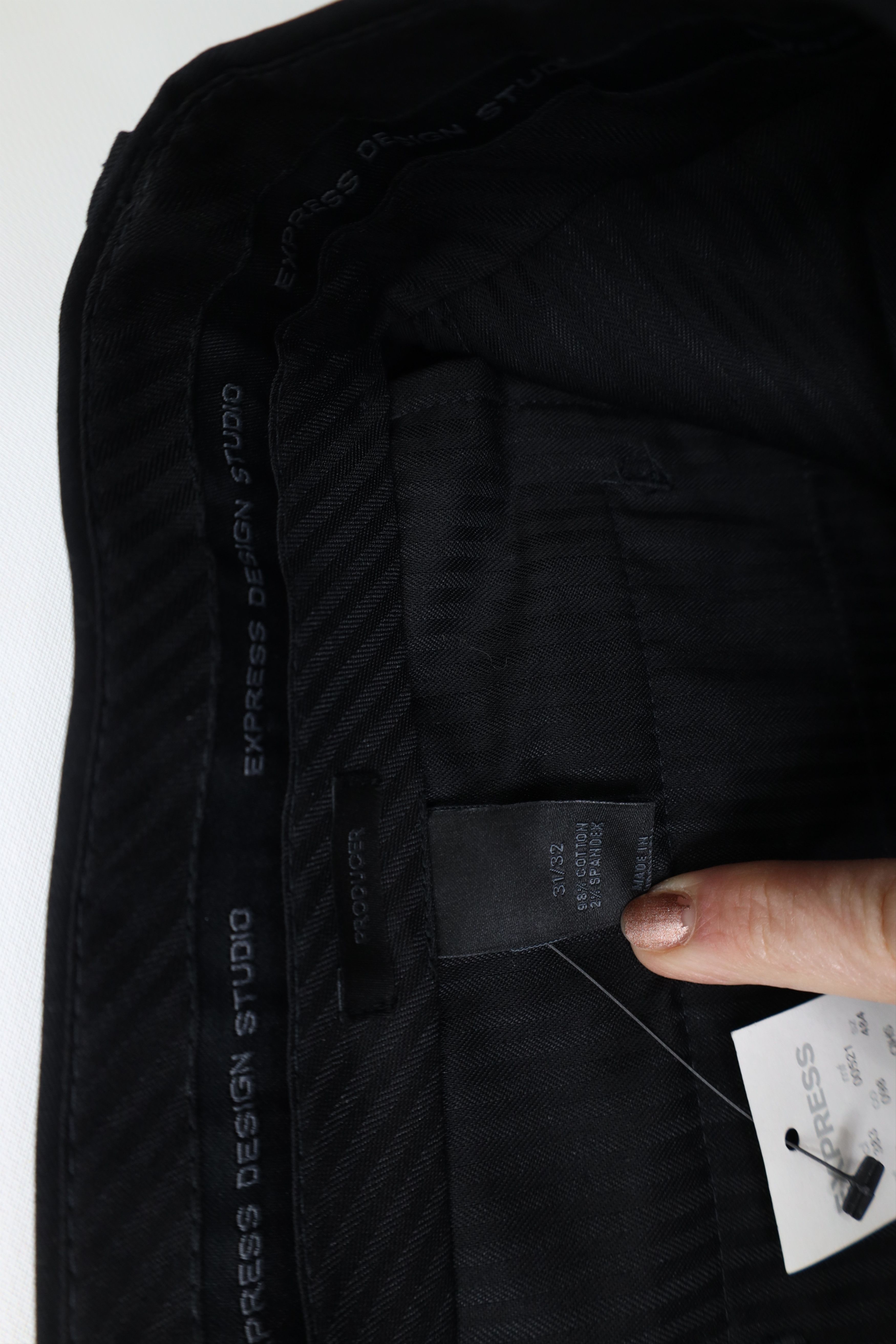 Express × Vintage New Express Producer Flat Front Chino Pants Trousers Black Size US 31 - 6 Thumbnail