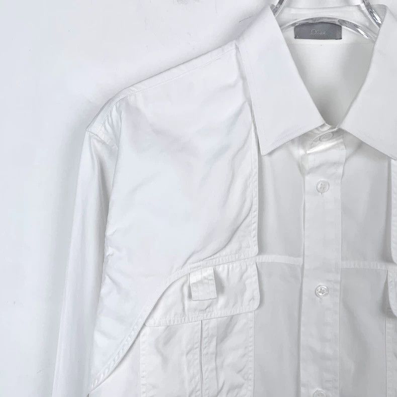 Dior Dior Size 39 White multi-pocket design cotton long-sleeved Size US XXS / EU 40 - 3 Thumbnail