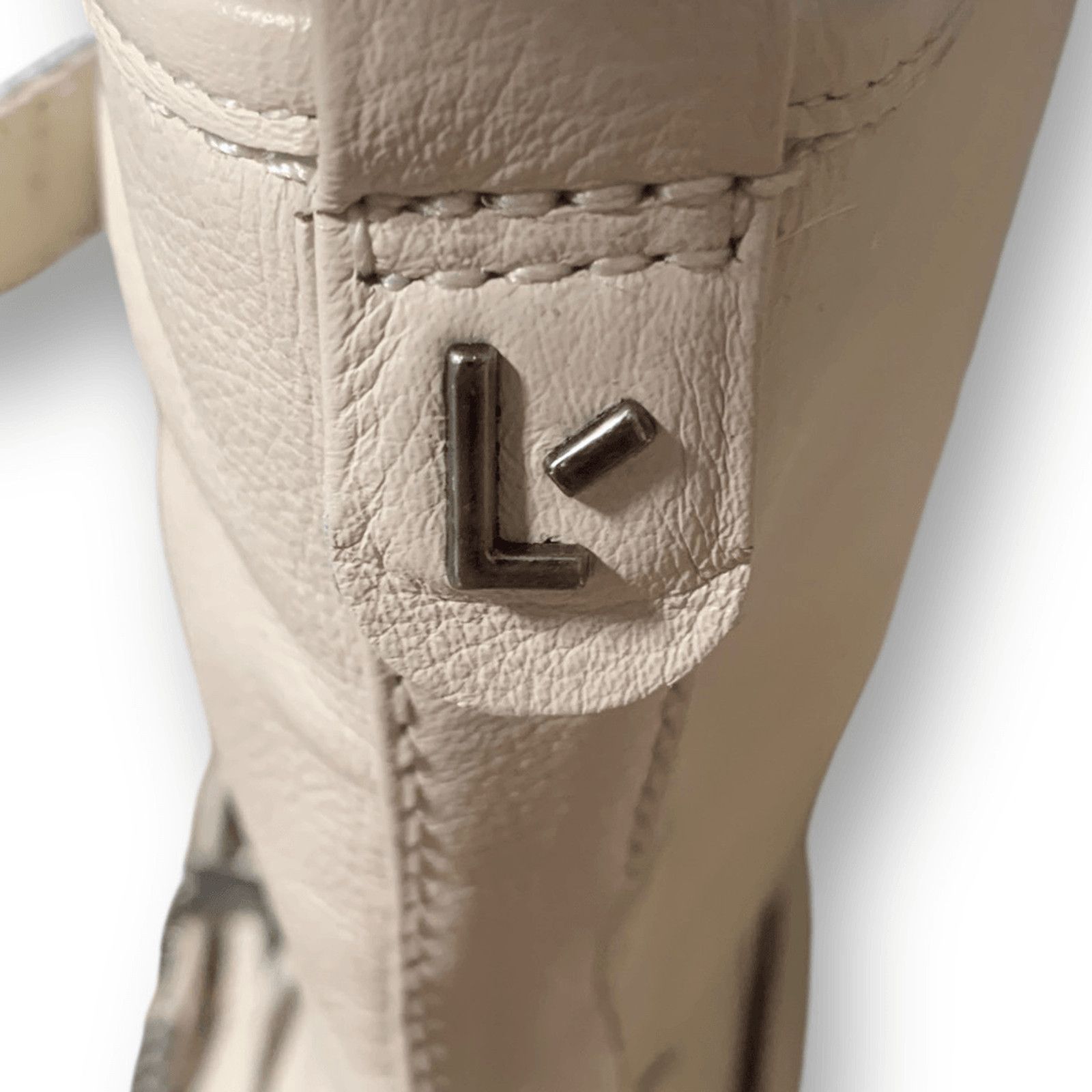 Larroude Larroude Hardy Moto Boot Cream Leather Western Buckle Ankle Size US 8.5 / IT 38.5 - 6 Thumbnail