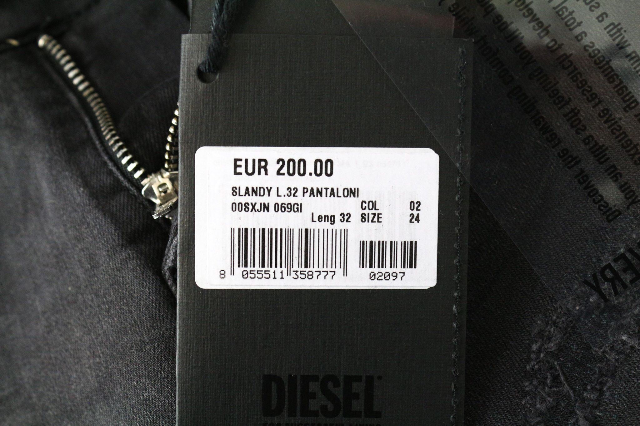 Diesel SLANDY 069GI W24/L32 Grey Girls Jeans 71779 Size 24" / US 00 / IT 34 - 9 Thumbnail