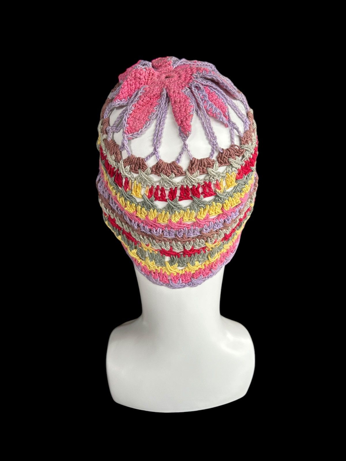 Japanese Brand × Kapital × Vintage Hippies Style Crochet Knitted Beanie Hats Handmade Rare☠️☠️ Size ONE SIZE - 4 Thumbnail